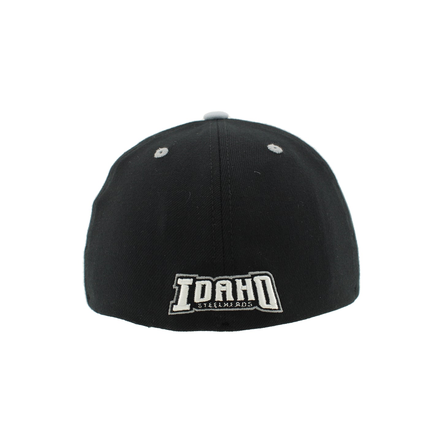 IDAHO STEELHEADS "S" HOOK FLEX FIT HAT, BLACK