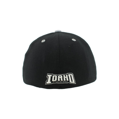 IDAHO STEELHEADS "S" HOOK FLEX FIT HAT, BLACK