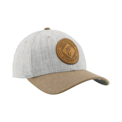 IDAHO STEELHEADS FIRST CLASS FLEX FIT HAT, GREY/KHAKI