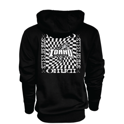 IDAHO STEELHEADS TWISTED CHECK F/Z HOODIE, BLACK