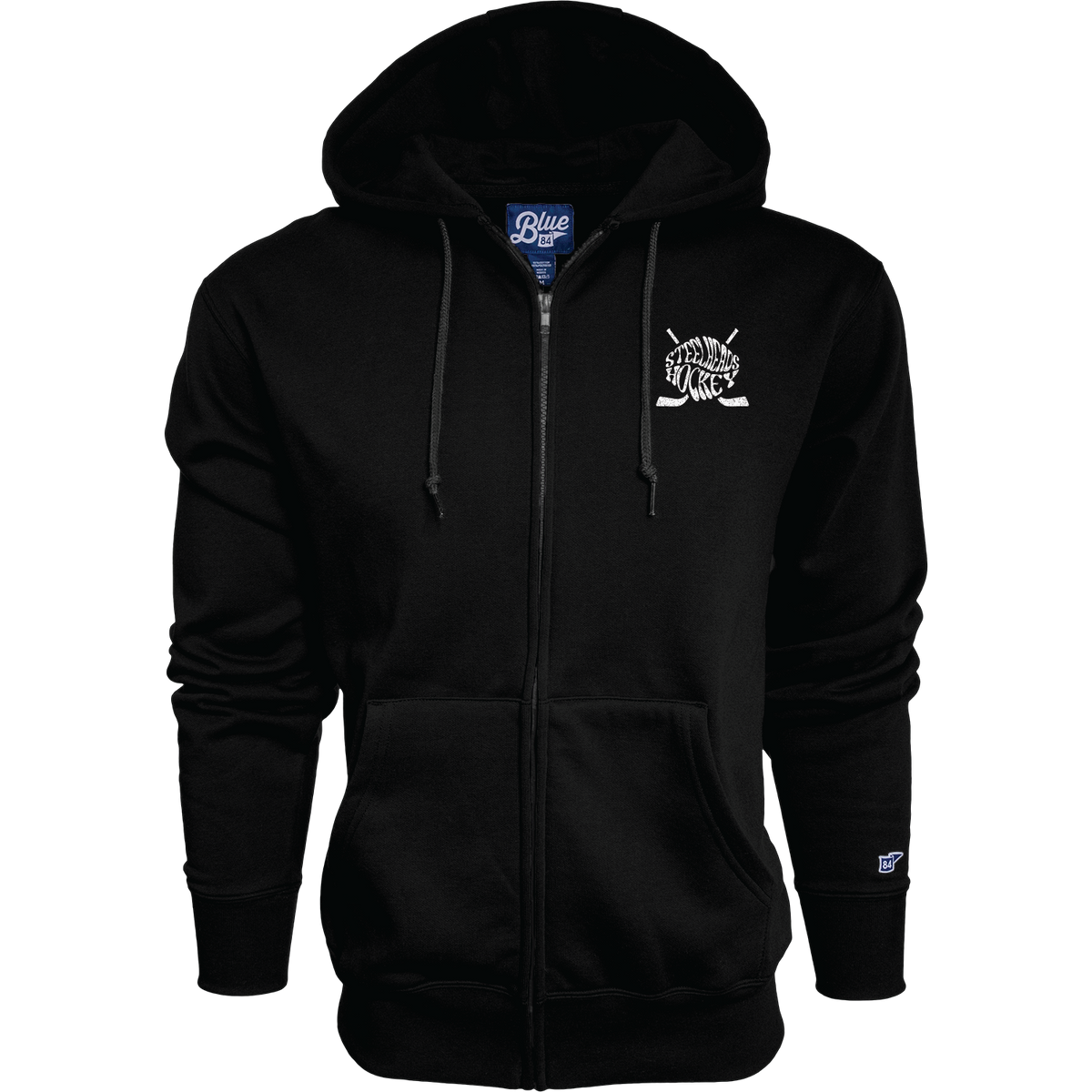 IDAHO STEELHEADS TWISTED CHECK F/Z HOODIE, BLACK