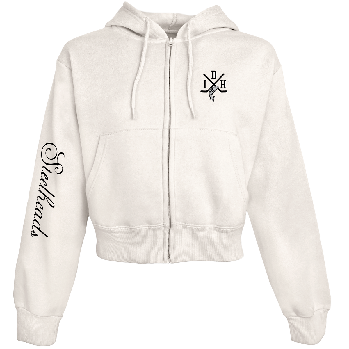IDAHO STEELHEADS WOMEN'S CLOUD F/Z HOODIE, IVORY
