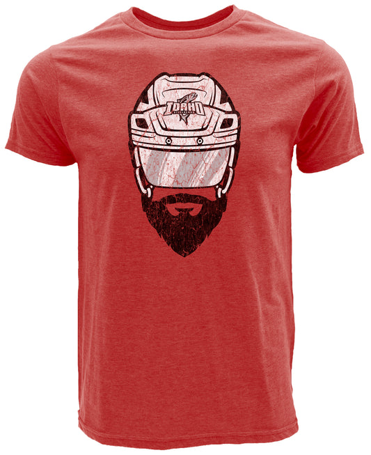 IDAHO STEELHEADS MEN'S PLAYOFF BEARD TIME TEE, RED