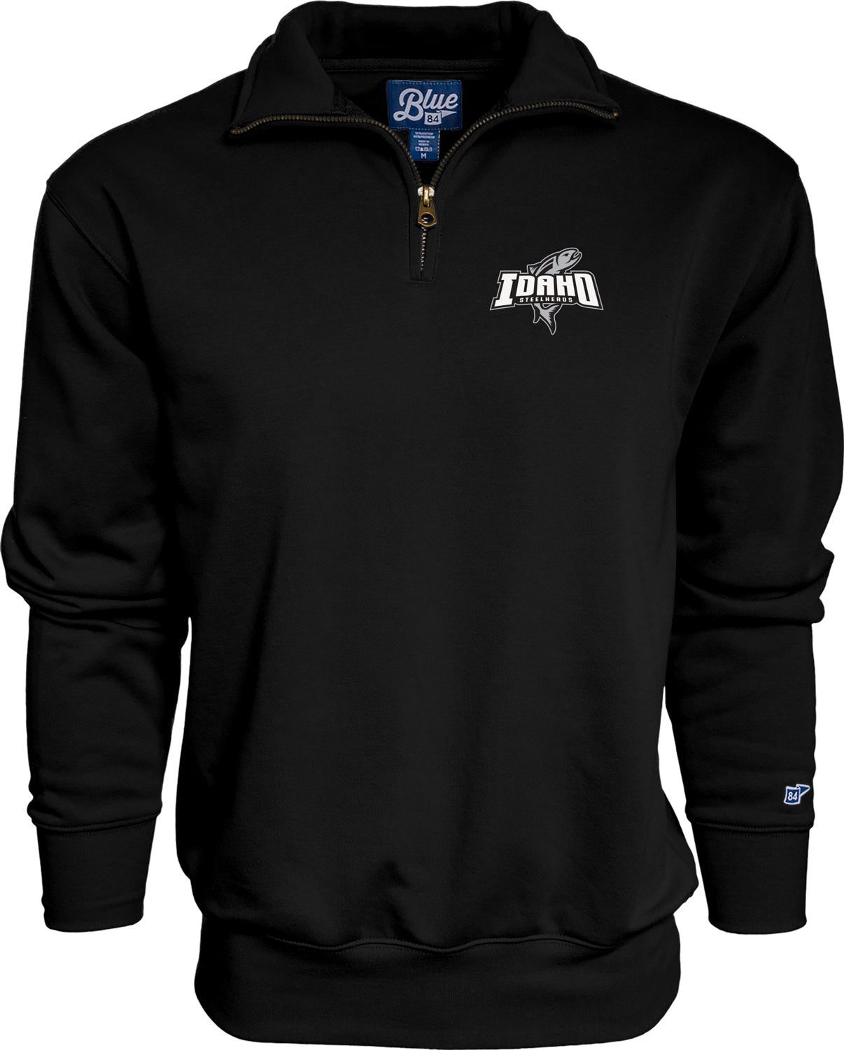 IDAHO STEELHEADS BIG DETROIT 1/4 ZIP, BLACK