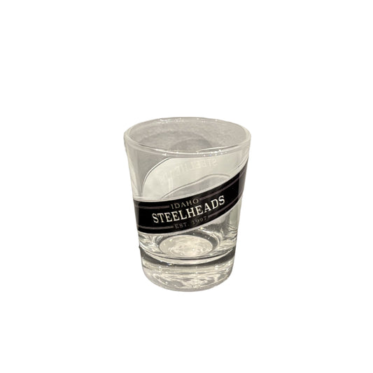 IDAHO STEELHEADS BLACK LABEL SHOT GLASS