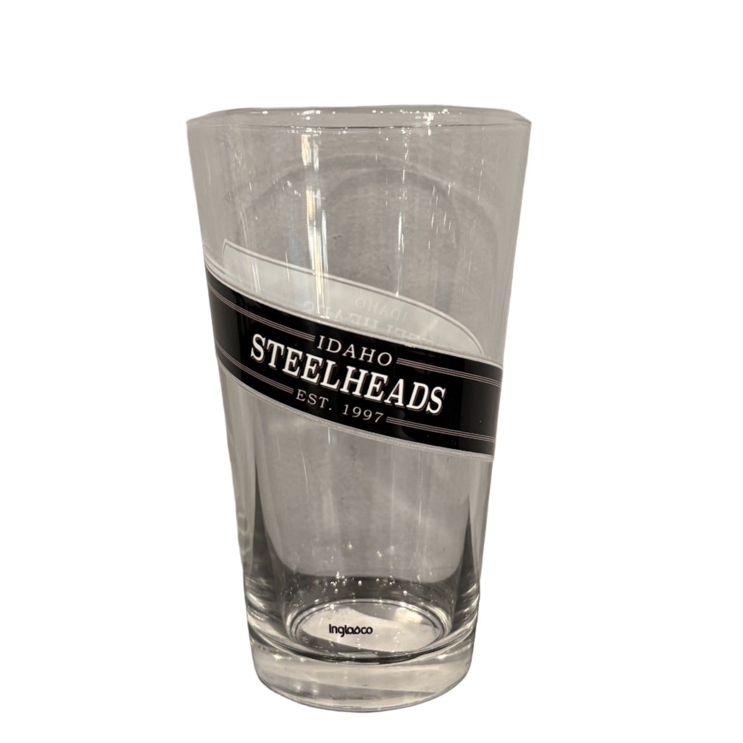IDAHO STEELHEADS BLACK LABEL PINT GLASS