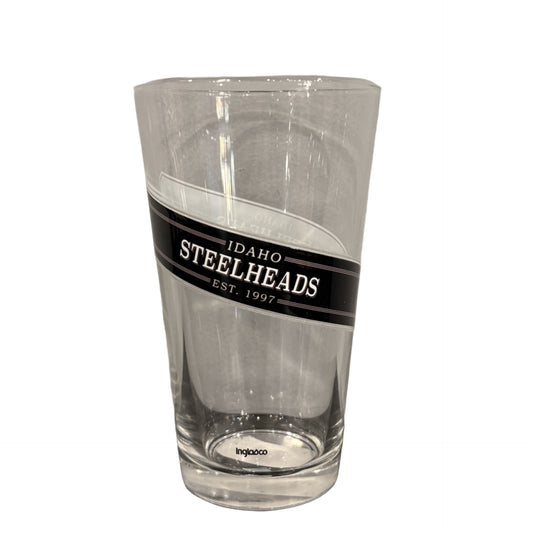 IDAHO STEELHEADS BLACK LABEL PINT GLASS