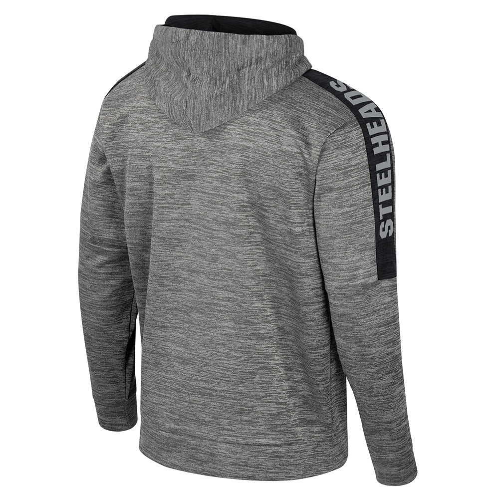 IDAHO STEELHEADS DOZER PULLOVER HOODIE, NICKEL GREY