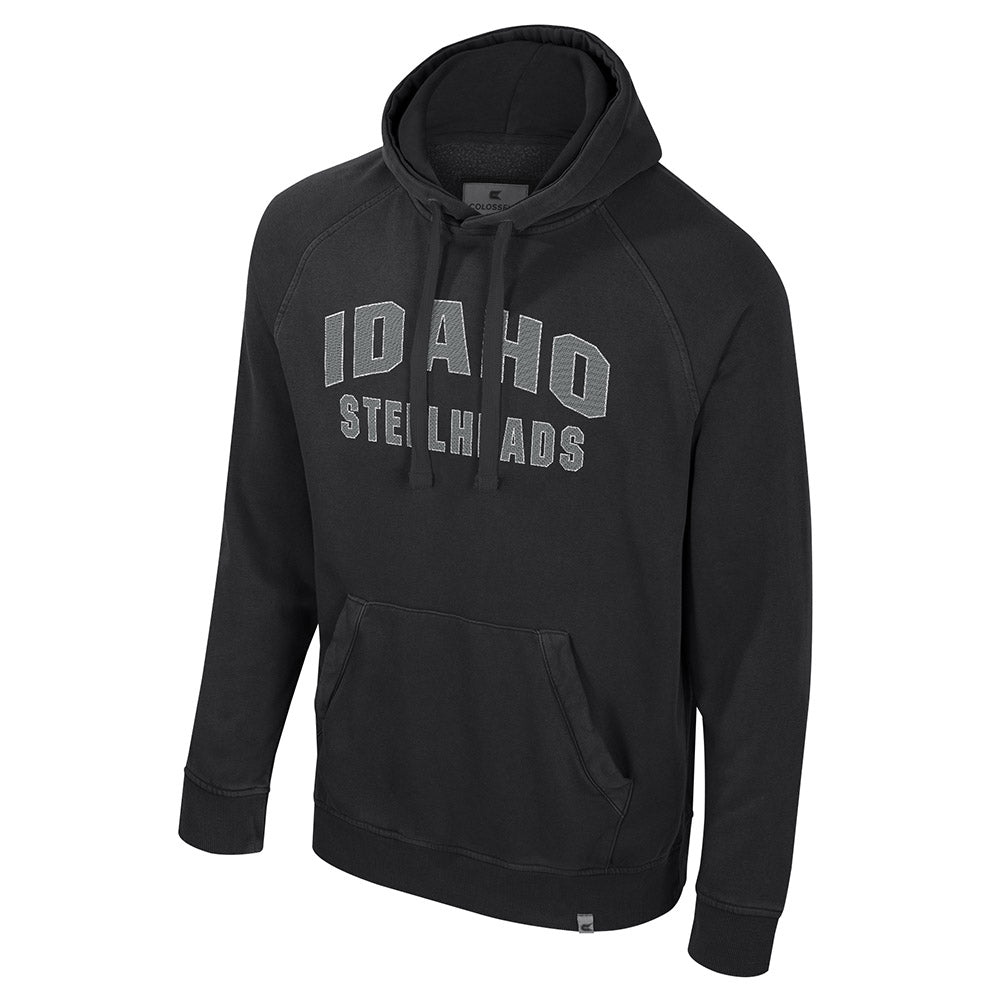 IDAHO STEELHEADS VINTAGE WASH PULLOVER HOODIE, BLACK