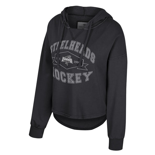 IDAHO STEELHEADS WOMEN'S VINTAGE MINERAL WASHED HOODIE, GREY