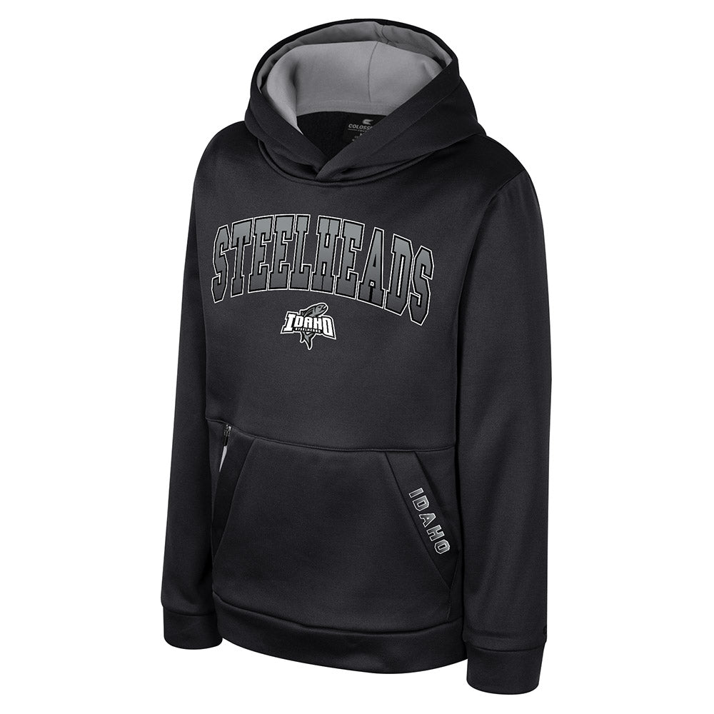 IDAHO STEELHEADS YOUTH ARMADA POLY PULLOVER HOODIE, BLACK