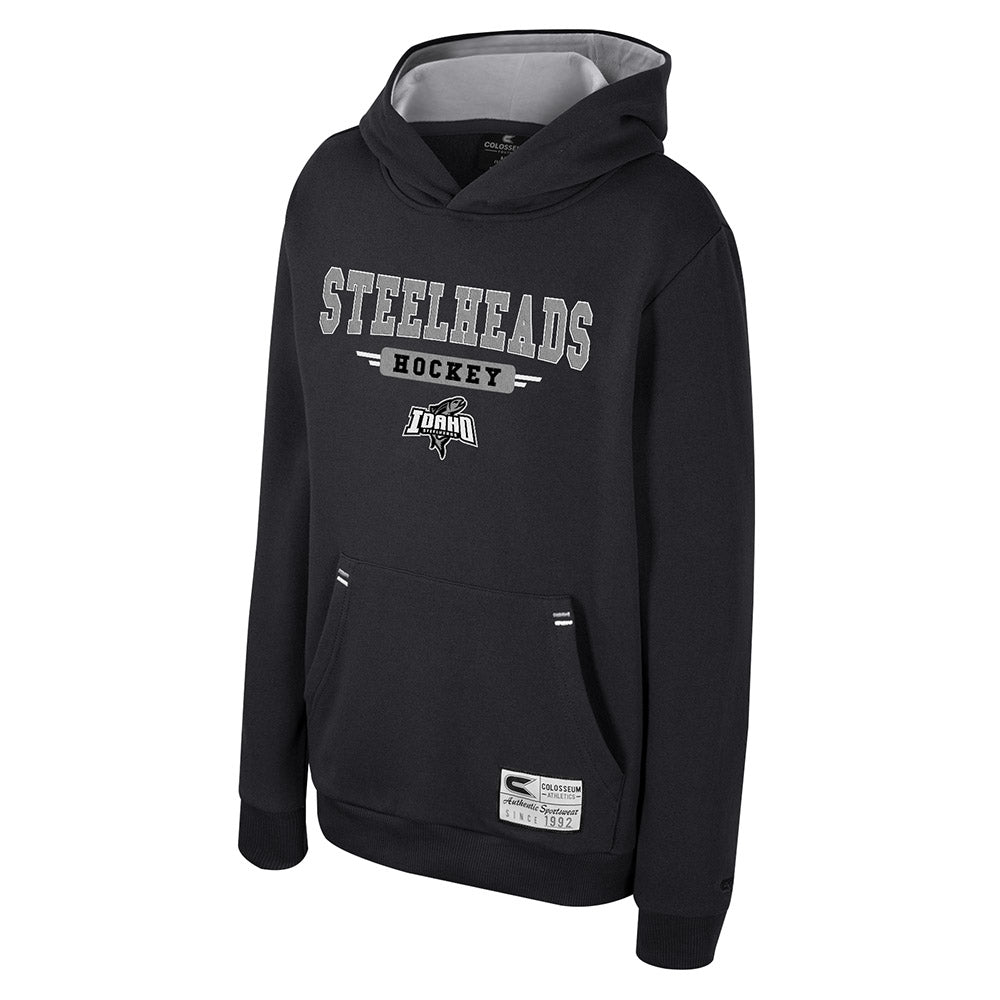 IDAHO STEELHEADS YOUTH CENTAURI PULLOVER HOODIE, BLACK