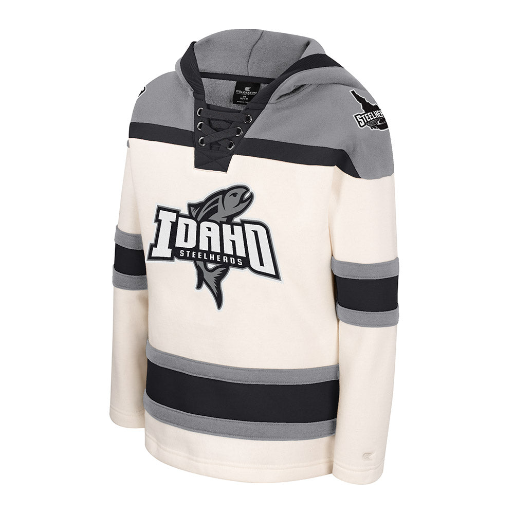 IDAHO STELLHEADS YOUTH HIOCKEY HOODIE, CREAM
