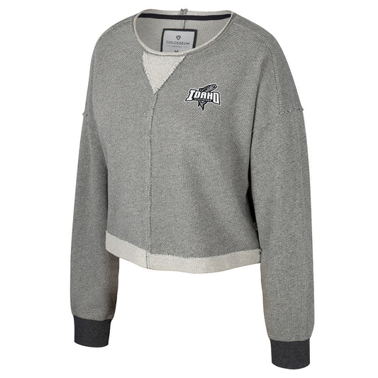 IDAHO STEELHEADS WOMEN'S SCOOP NECK SWEATER, GRAY