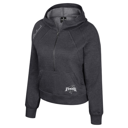 IDAHO STEELHEADS WOMEN'S PRECIPCE 1/2 ZIP HOODIE, BLACK
