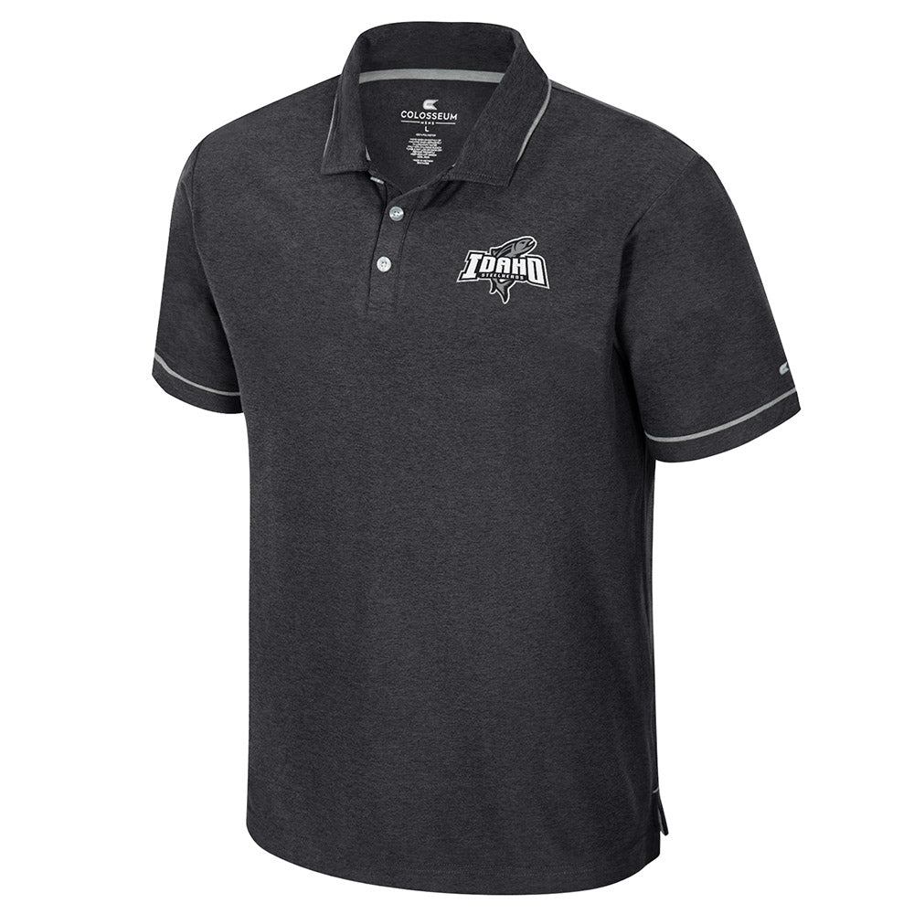 IDAHO STEELHEADS MEN'S LETO POLO SHIRT, BLACK