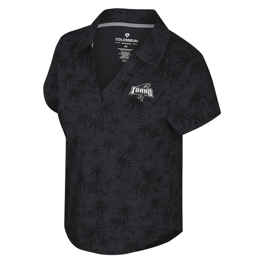 IDAHO STEELHEADS WOMEN'S FIYERO PALM POLO SHIRT, BLACK