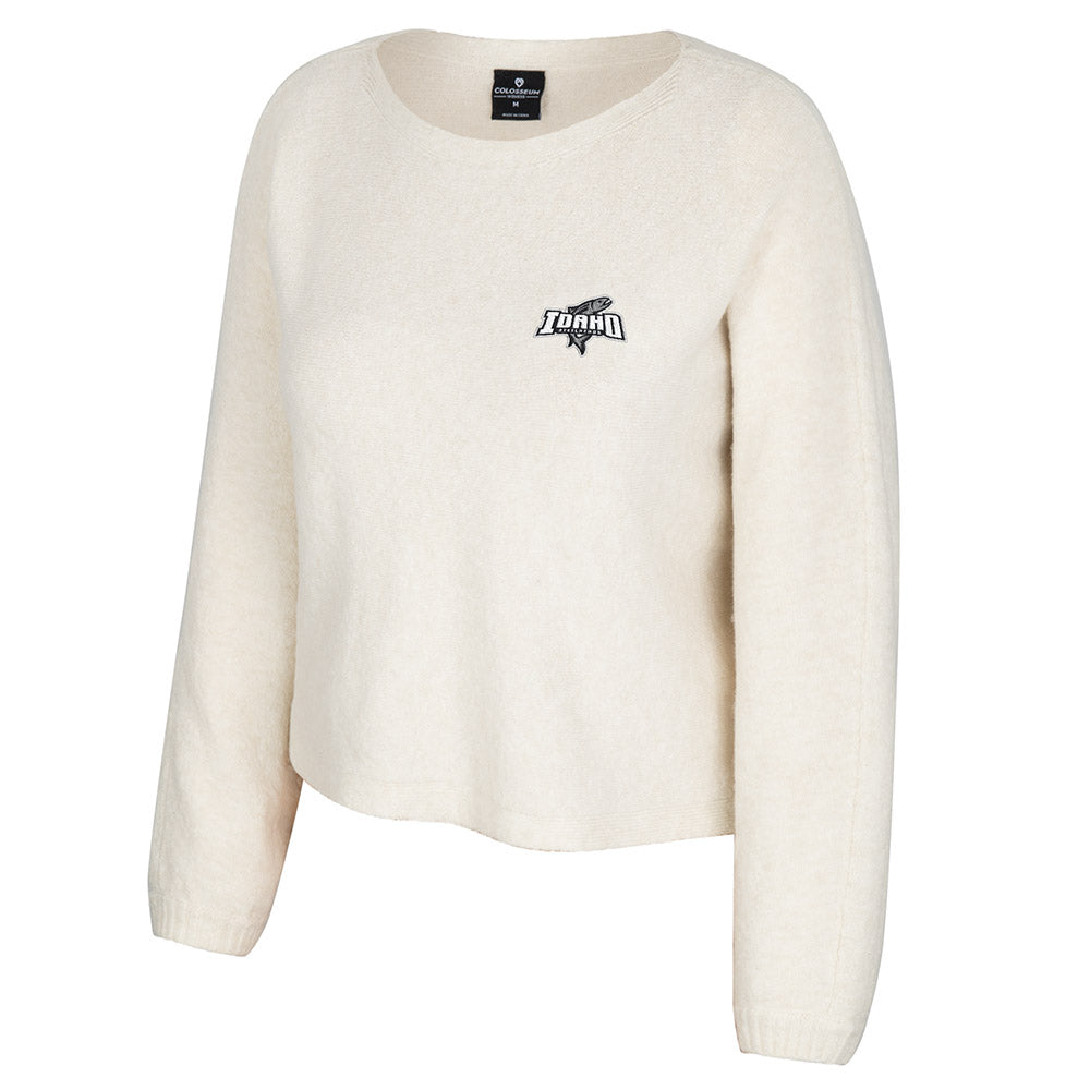 IDAHO STEELHEADS WOMEN'S PARIS BOATNECK SWEATER, CREAM