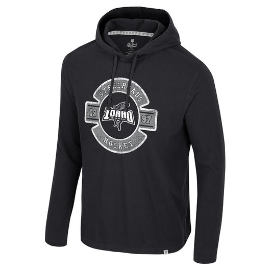 IDAHO STEELHEADS SIMOLEANS HOODED TEE, BLACK