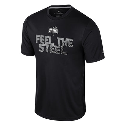 IDAHO STEELHEADS FEEL THE STEEL S/S POLY TEE, BLACK