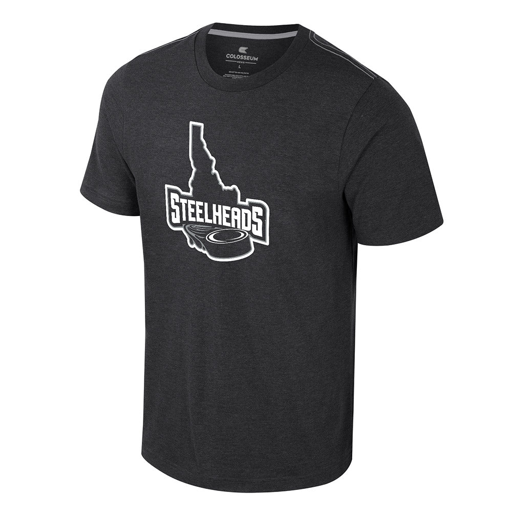 IDAHO STEELHEADS STATE LOGO TEE, BLACK