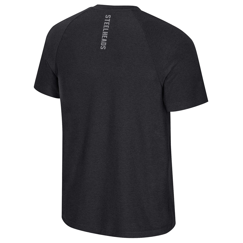 IDAHO STEELHEADS MEN'S MAC RAGLAN S/S TEE, BLACK