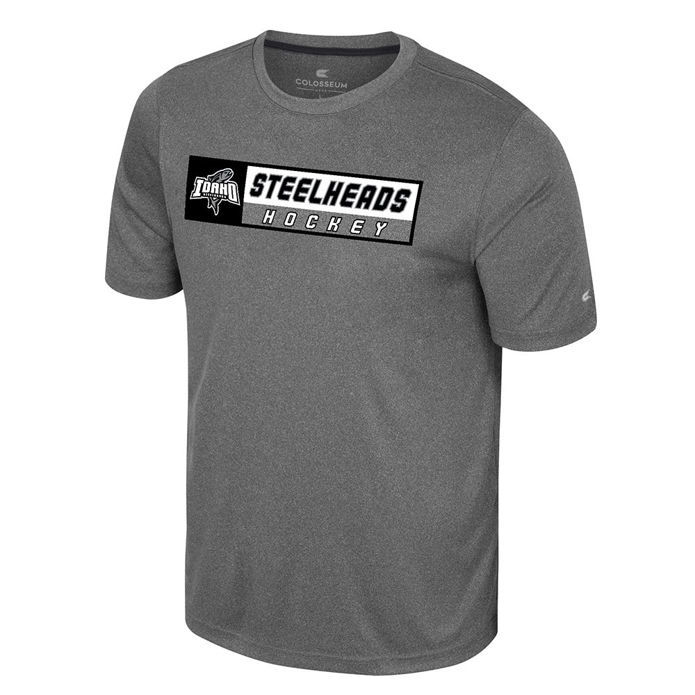 IDAHO STEELHEADS MEN'S TWIN S/S TEE, HEATHER GREY
