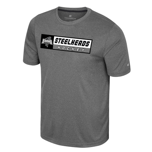 IDAHO STEELHEADS MEN'S TWIN S/S TEE, HEATHER GREY