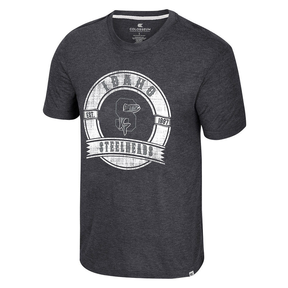 IDAHO STEELHEADS MEN'S FRANK TEE, CHARCOAL