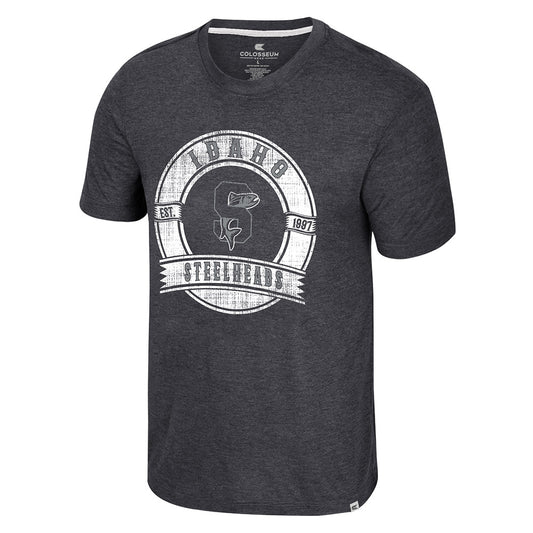 IDAHO STEELHEADS MEN'S FRANK TEE, CHARCOAL