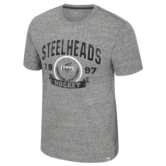 IDAHO STEELHEADS POP POP TEE, HEATHER GREY