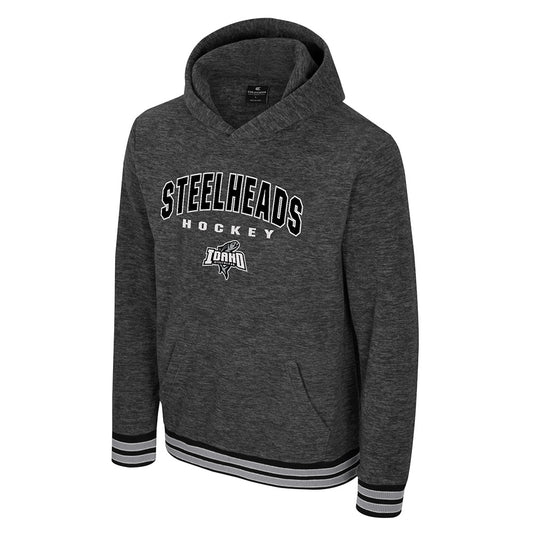 IDAHO STEELHEADS YOUTH LUTHER POLAR FLEECE HOODIE, CHARCOAL