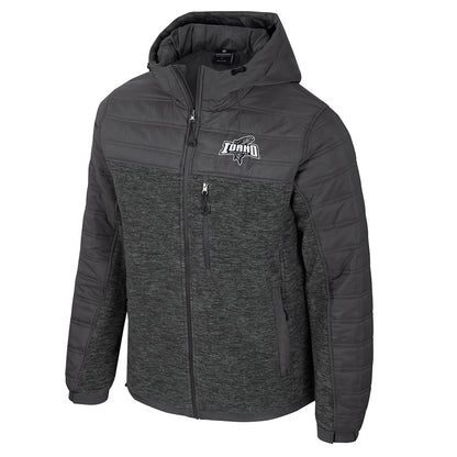 IDAHO STEELHEADS NIGHTMAN HOODED PUFFER JACKET, CHARCOAL
