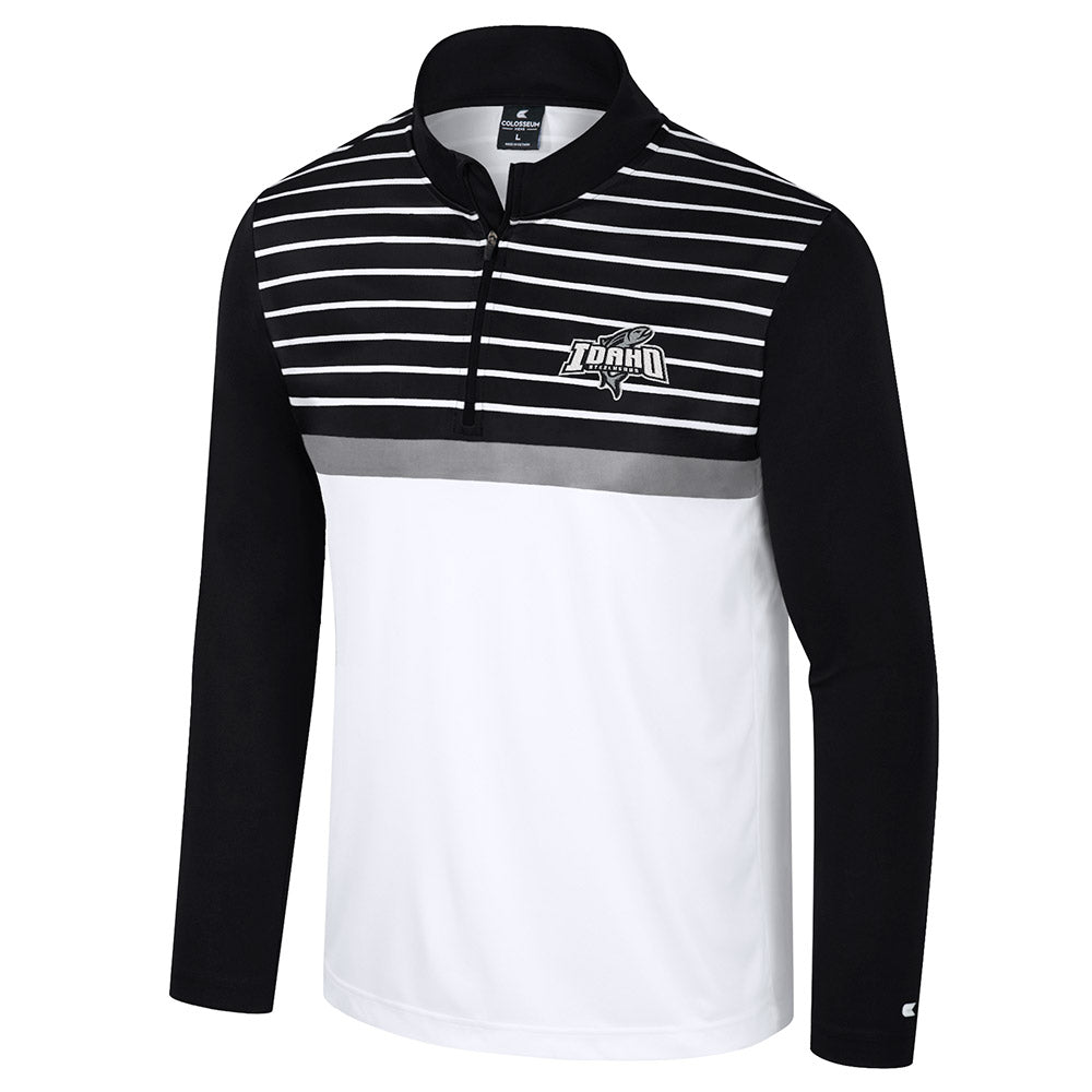 IDAHO STEELHEADS MEN'S KYNES 1/4 ZIP PULLOVER, BLACK/WHITE