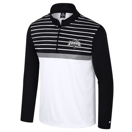 IDAHO STEELHEADS MEN'S KYNES 1/4 ZIP PULLOVER, BLACK/WHITE