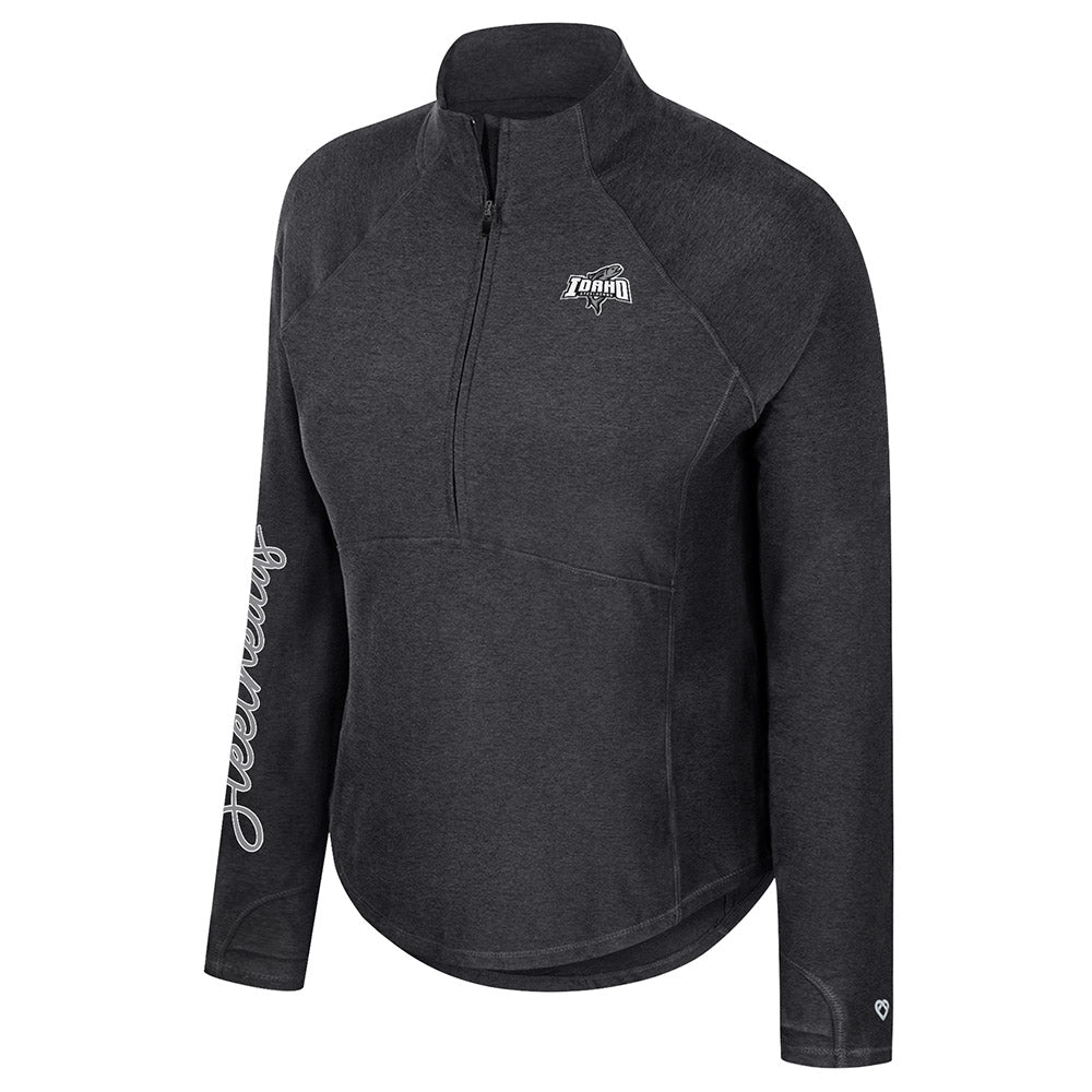 IDAHO STEELHEADS WOMEN'S GRAVITY 1/4 ZIP, BLACK