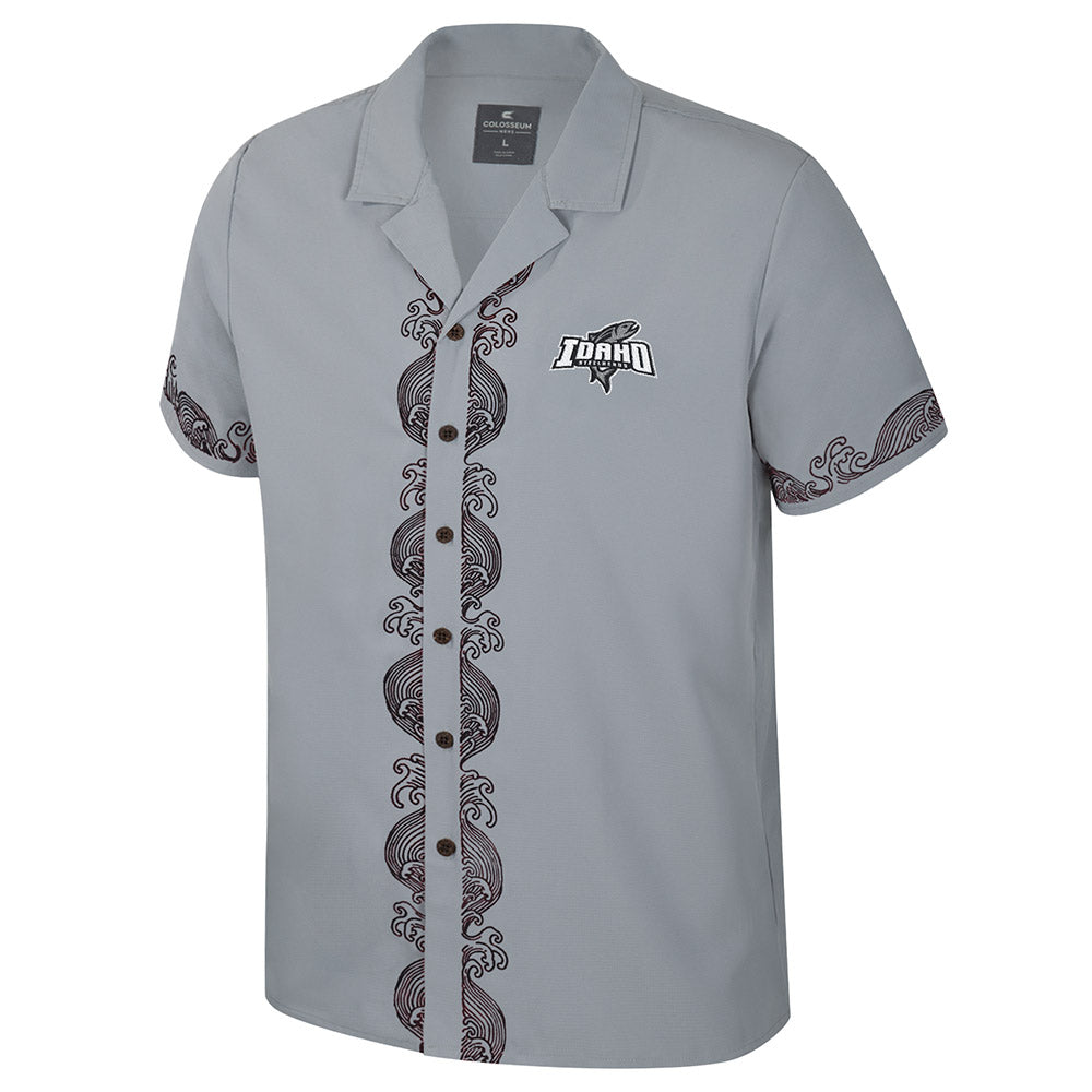 IDAHO STEELHEADS MEN'S ARRAKIS CAMP SHIRT, GREY