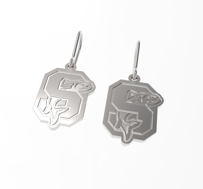 IDAHO STEELHEADS LOGO EARRINGS, SILVER