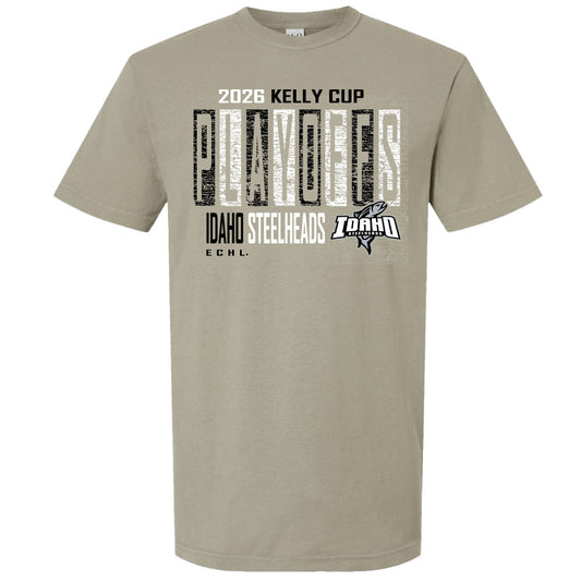IDAHO STEELHEADS MEN'S 2026 KELLY CUP PLAYOFFS TEE, SANDSTONE