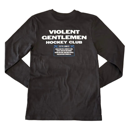 IDAHO STEELHEADS X VIOLENT GENTLEMEN THRASHED L/S TEE, BLACK