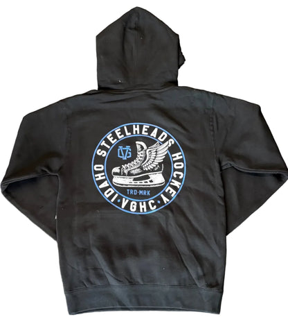 IDAHO STEELHEADS X VIOLENT GENTLEMEN WINGED PULLOVER HOODIE, BLACK