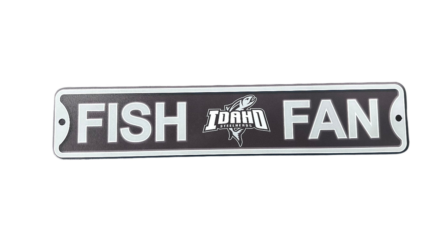 IDAHO STEELHEADS "FISH FAN" STREET SIGN