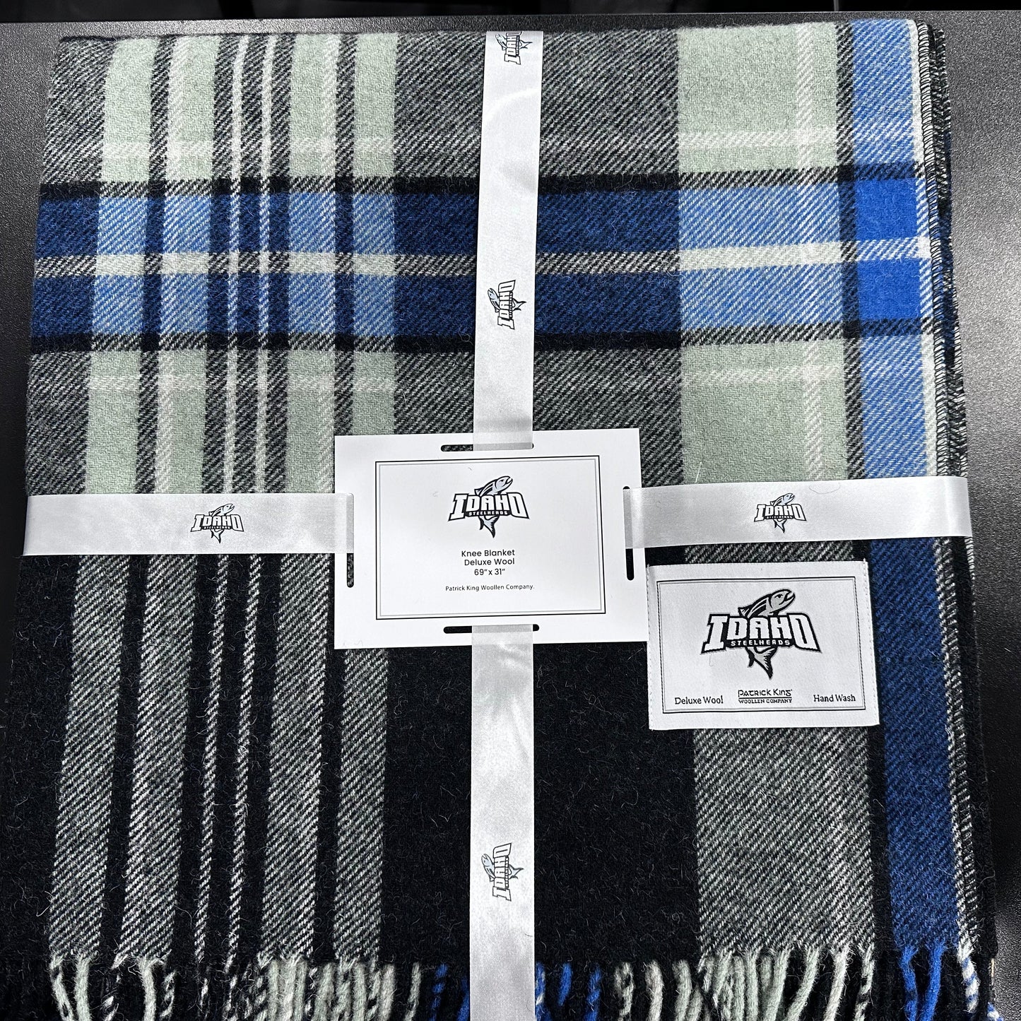 IDAHO STEELHEADS TARTAN WOOL LAP BLANKET