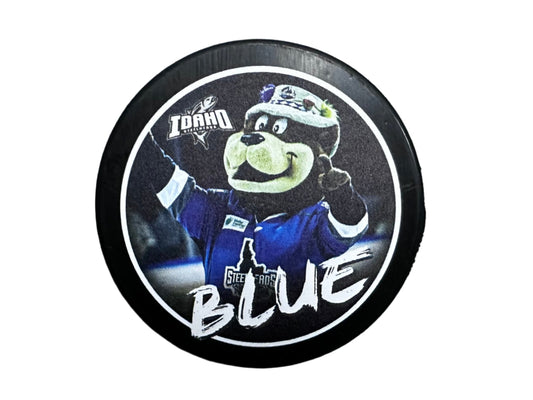 IDAHO STEELHEADS BLUE MASCOT PUCK