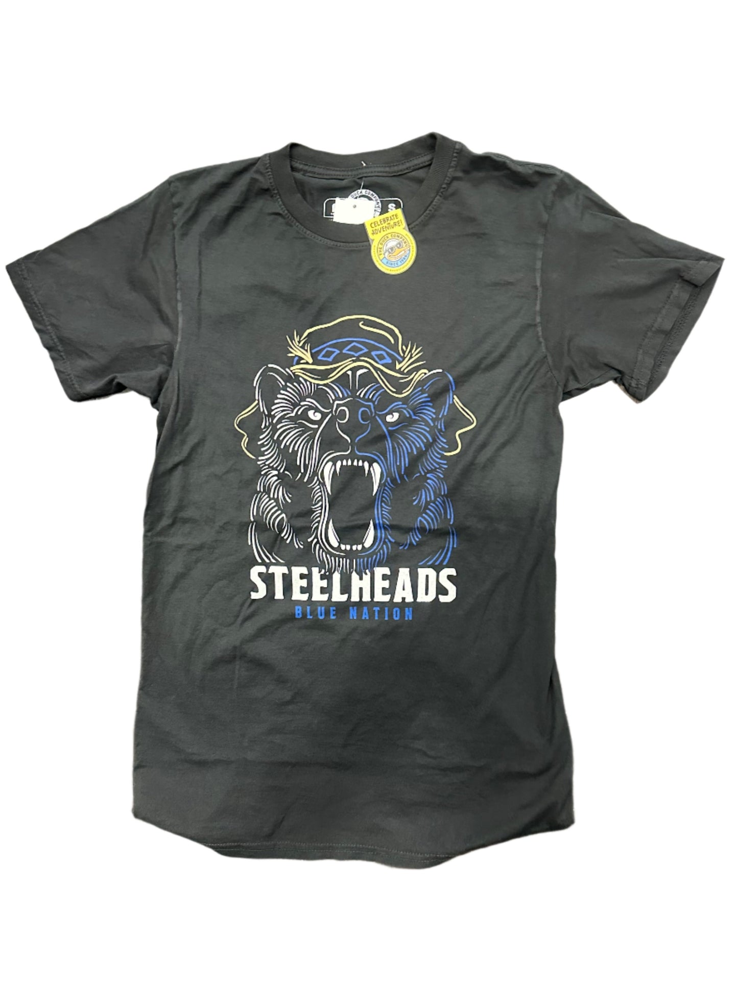 IDAHO STEELHEADS DRAMATIC MASCOT TEE, BLACK