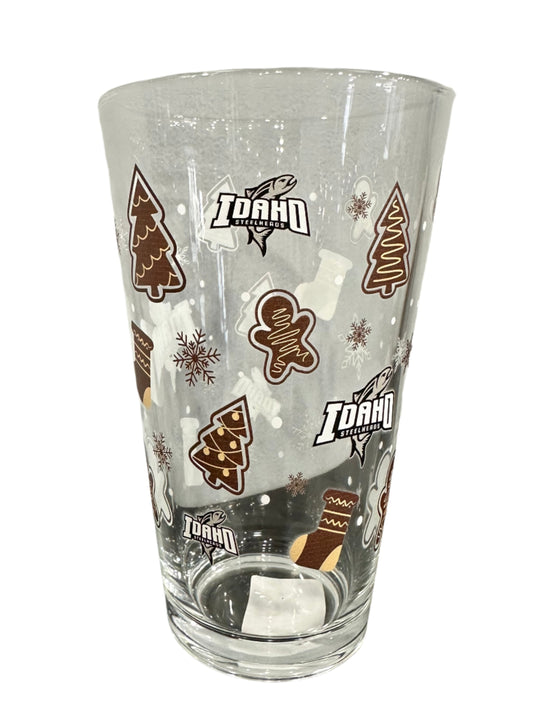 IDAHO STEELHEADS GINGERBREAD PINT GLASS