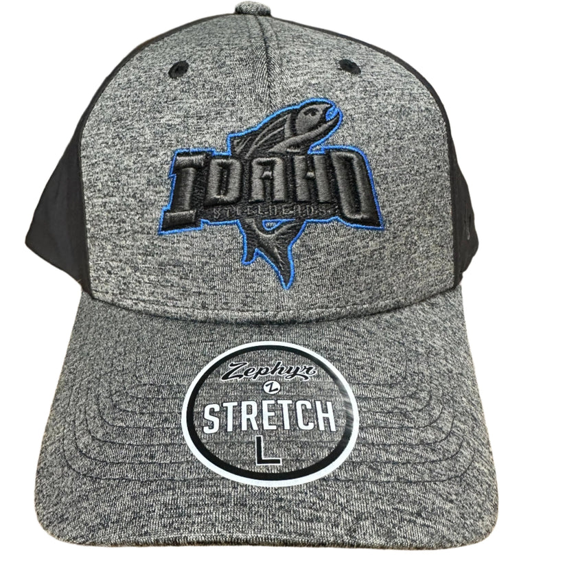 IDAHO STEELHEADS OUTLINE FLEX FIT HAT, GREY/ROYAL – Tacklebox