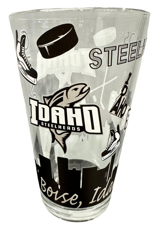 IDAHO STEELHEADS CITY SERIES PINT GLASS