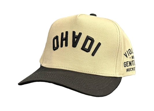 IDAHO STEELHEADS X VIOLENT GENTLEMEN UPSIDE DOWN HAT, STONE/BLACK