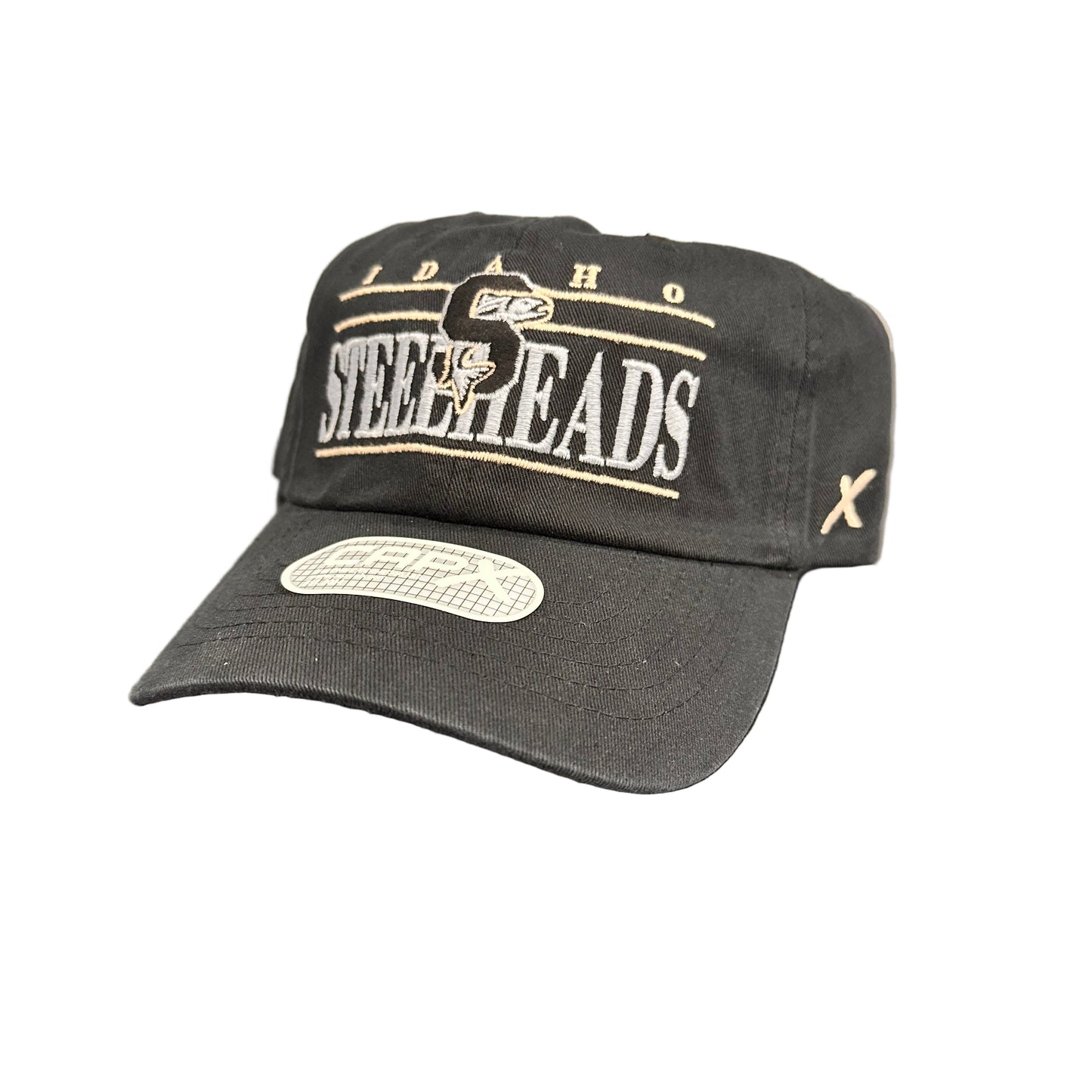 IDAHO STEELHEADS RETRO FIT DAD CAP, BLACK